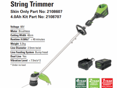 String Trimmer Pay $20 weekly