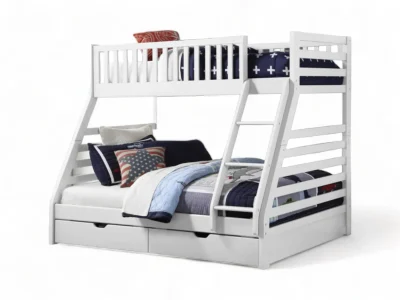 Double Single Bunk Set – White
