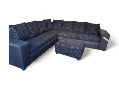Large Corner Square Arm Lounge Suite with Loose Cushions