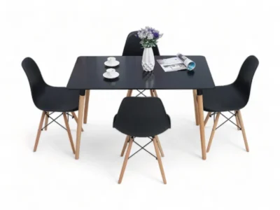 Echo Black Dining Table and Chairs
