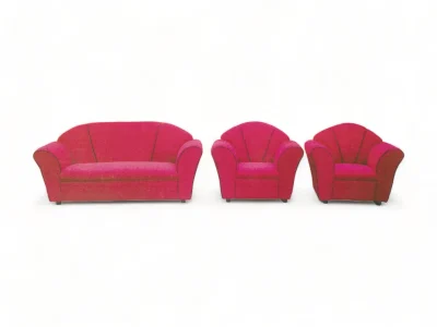 Scalloped Wing Arm Lounge Suite
