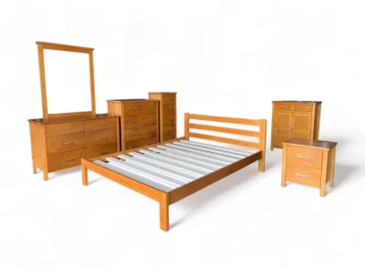 Tina Warm Honey Bedroom Suite Range